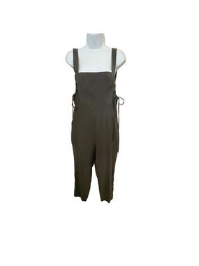 NWT BCBGeneration Dark Moss Rayon Tie Sides Jumpsuit  4​